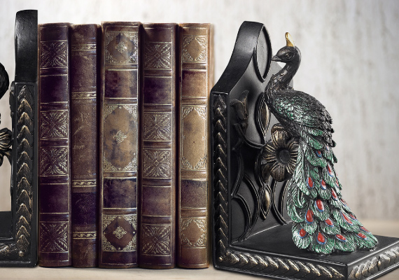 Get Inspired - Decorative Peacock Bookend