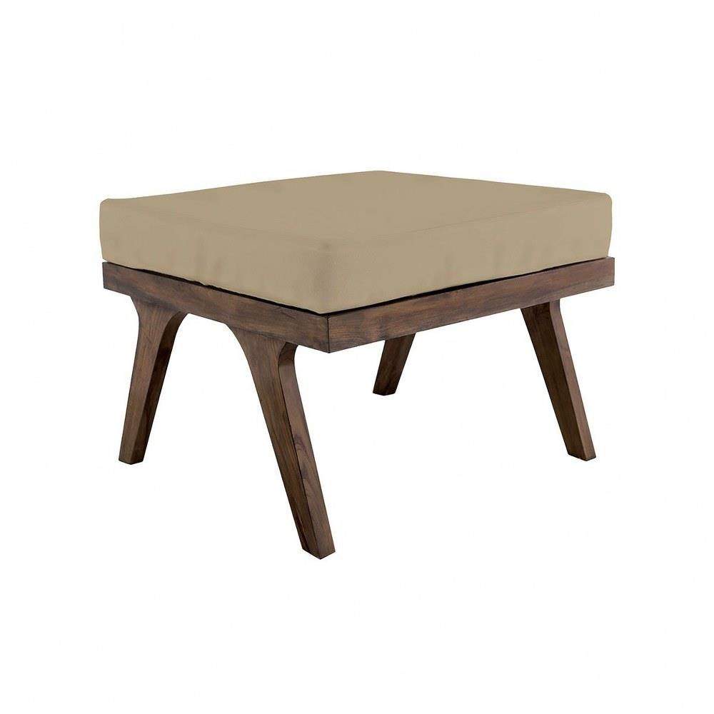 Elk Home 2317009co Teak Traditional Style W Coastal Beach Inspirations Fabric And Foam Square Outdoor Ottoman Cushion 4 Inches Tall 24 Inches Wide