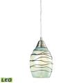 Vines - 9.5W 1 LED Mini Pendant in Transitional Style with Coastal/Beach and Nature/Organic inspirations - 8 Inches tall and 5 inches wide - 421553