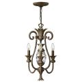 Plantation - 3 Light Small Chandelier in Traditional, Glam Style - 13 Inches Wide by 19 Inches High - 758998