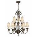 Plantation - 10 Light Large 2-Tier Chandelier in Traditional, Glam Style - 33 Inches Wide by 36.75 Inches High - 759003