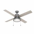 Loki-Ceiling Fan with LED Light and Pull Chain in Casual Style-52 Inches Wide by 16.87 Inches High - 1012669