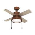 Loki-4 Blade Ceiling Fan with Light Kit and Pull Chain in Casual Style-36 Inches Wide by 16.8 Inches High - 1025937
