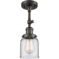 Small Bell-1 Light Semi-Flush Mount in Industrial Style-5 Inches Wide by 16 Inches High - 474586