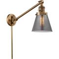 Small Cone-1 Light Swing Arm Wall Mount in Industrial Style-8 Inches Wide by 25 Inches High - 1020003
