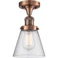 Small Cone-One Light Semi-Flush Mount-6.5 Inches Wide by 9 Inches High - 657989