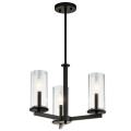 Crosby - 3 light Convertible Chandelier - with Contemporary inspirations - 13.75 inches tall by 18 inches wide - 551666