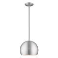 Metal Shade - 1 Light Mini Pendant in Metal Shade Style - 10 Inches wide by 14 Inches high - 831806