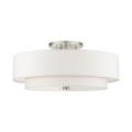 Meridian - 6 Light Semi-Flush Mount in Meridian Style - 30 Inches wide by 13.5 Inches high - 1012151