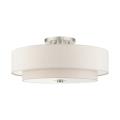 Meridian - 6 Light Semi-Flush Mount in Meridian Style - 30 Inches wide by 13.5 Inches high - 1012165