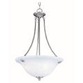 Malaga-Three Light Invert Bowl Pendant in Transitional style-16 Inches wide by 24.5 inches high - 451796