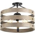 Gulliver - Close-to-Ceiling Light - 3 Light in Coastal style - 17 Inches wide by 13.5 Inches high - 614869