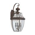 Three Light Outdoor Wall Fixture in Traditional Style - 11.75 inches wide by 23 inches high - 12366