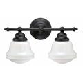 Huntley 2-Light Bathroom Light in Farmhouse Style 10 Inches Tall and 16 Inches Wide - 1073815