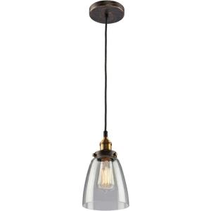Greenwich-1 Light Pendant in Urban Retro Style-5.5 Inches Wide by 9.5 Inches High