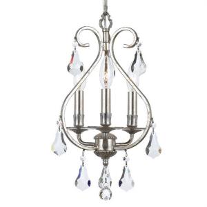 Ashton - Three Light Mini Chandelier in Minimalist Style - 10 Inches Wide by 17 Inches High