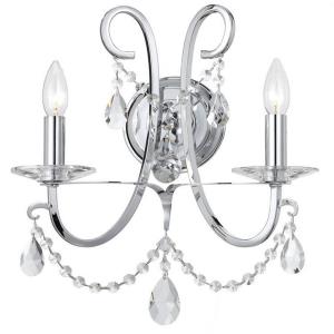 Othello - Two Light Wall Sconce in Classic Style - 14 Inches Wide by 16 Inches High