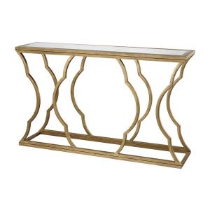 Metal Cloud - Transitional Style w/ ArtDeco inspirations - Glass and Metal Console - 36 Inches tall 15 Inches wide