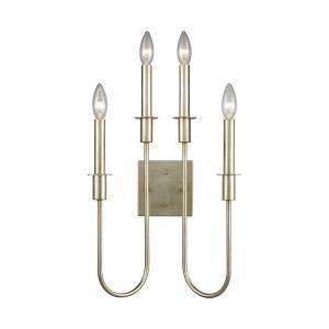 Waxley - Modern/Contemporary Style w/ ArtDeco inspirations - Metal 4 Light Wall Sconce - 19 Inches tall 11 Inches wide