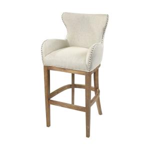Roxie - Transitional Style w/ ModernFarmhouse inspirations - Fabric and Foam and Solid Wood Bar Chair - 43 Inches tall 21 Inches wide