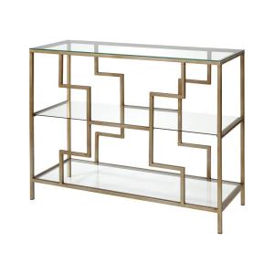 Louisville - Modern/Contemporary Style w/ Luxe/Glam inspirations - Glass and Metal Console - 34 Inches tall 42 Inches wide