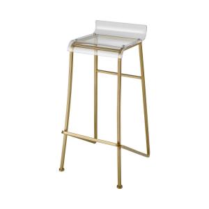 Hyperion - Modern/Contemporary Style w/ Mid-CenturyModern inspirations - Acrylic and Metal Bar Stool - 34 Inches tall 16 Inches wide