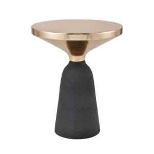 Graves - Modern/Contemporary Style w/ Luxe/Glam inspirations - Fiberglass Accent Table - 24 Inches tall 20 Inches wide