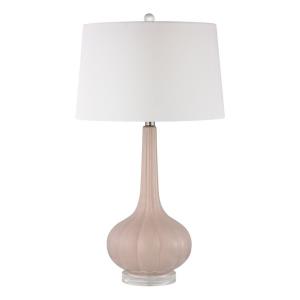 Abbey Lane - Traditional Style w/ Luxe/Glam inspirations - Acrylic and Ceramic 1 Light Table Lamp - 30 Inches tall 16 Inches wide
