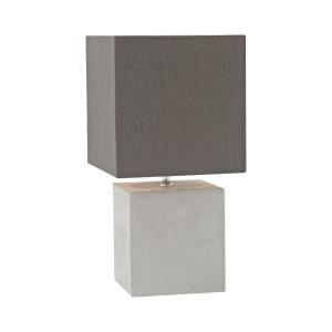 Brocke - Transitional Style w/ Urban/Industrial inspirations - Concrete and Linen 1 Light Table Lamp - 15 Inches tall 8 Inches wide