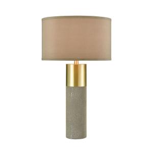 Tulle - Transitional Style w/ Luxe/Glam inspirations - Faux Shagreen and Metal 1 Light Table Lamp - 29 Inches tall 16 Inches wide