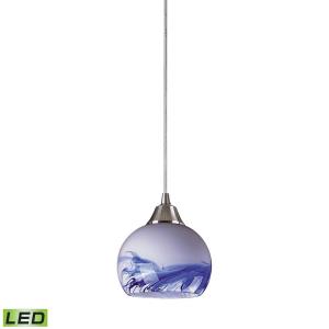 Mela - 9.5W 1 LED Mini Pendant in Transitional Style with Coastal/Beach and Eclectic inspirations - 6 Inches tall and 6 inches wide