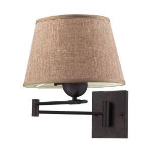 Swingarms - 3W 1 LED Swingarm Wall Sconce in Transitional Style with Country and Coastal inspirations - 13 Inches tall and 11 inches wide