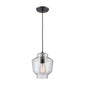 Barrel - 1 Light Mini Pendant in Modern/Contemporary Style with Scandinavian and Modern Farmhouse inspirations - 10 Inches tall and 8 inches wide