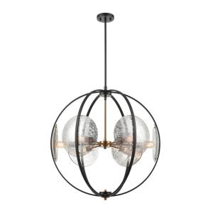 Oriah - 6 Light Chandelier in Modern/Contemporary Style with Mid-Century and Retro inspirations - 30 Inches tall and 28 inches wide