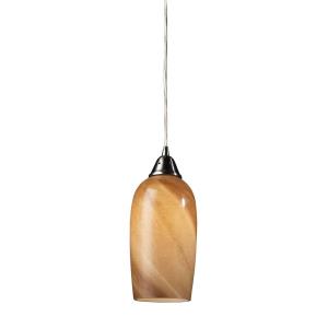 Sandstone - 9.5W 1 LED Mini Pendant in Transitional Style with Coastal/Beach and Country/Cottage inspirations - 11 Inches tall and 5 inches wide
