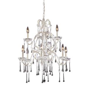 Opulence - 9 Light Chandelier in Traditional Style with Shabby Chic and Vintage Charm inspirations - 28 Inches tall and 25 inches wide