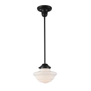 Schoolhouse - 9.5W 1 LED Mini Pendant in Transitional Style with Victorian and Vintage Charm inspirations - 8 Inches tall and 8 inches wide