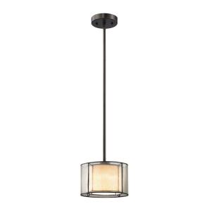 Mirage - 1 Light Pendant in Transitional Style with Mission and Retro inspirations - 6 Inches tall and 8 inches wide