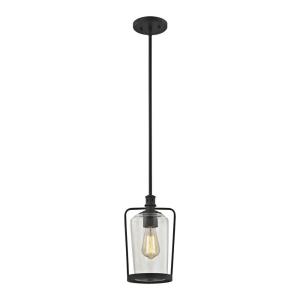 Hamel - 1 Light Pendant with Recessed Lighting Kit in Transitional Style with Modern Farmhouse and Country inspirations - 12 by 7 inches wide