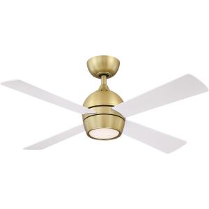 Kwad 4 Blade Ceiling Fan with Handheld Control and Includes Light Kit - 44 Inches Wide by 15.05 Inches High