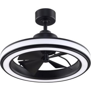 Gleam 4 Blade Ceiling Fan with Handheld Control and Includes Light Kit - 23.7 Inches Wide by 14.91 Inches High