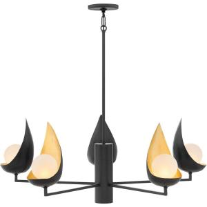 Ren-Six Light Chandelier-36 Inches Wide by 14 Inches Tall