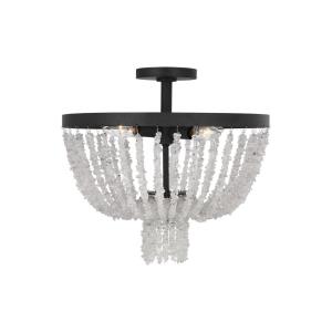 Leon-4 Light Flush Mount in Glam Style-16 Inches Wide by 7.5 Inches Tall