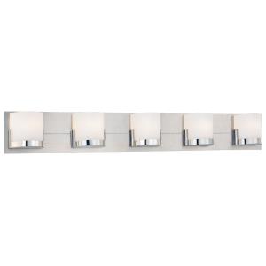Convex-Five Light Bath Bar in Contemporary Style-36.75 Inches Wide by 5 Inches Tall
