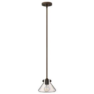 Congress - 1 Light Small Retro Pendant in Traditional Style - 8 Inches Wide by 7.25 Inches High