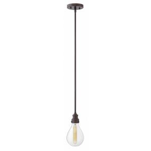 Denton - 1 Light Small Pendant in Rustic, Industrial, Scandinavian Style - 5.25 Inches Wide by 16 Inches High