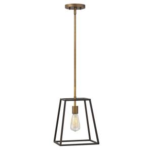 Fulton - 1 Light Large Open Frame Pendant in Transitional, Industrial Style - 10 Inches Wide by 12.5 Inches High