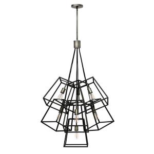 Fulton - 7 Light Multi-Tier Foyer in Transitional, Industrial Style - 27.75 Inches Wide by 46.25 Inches High