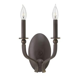 Rutherford - Two Light Wall Sconce in Traditional Style - 8.25 Inches Wide by 11.25 Inches High