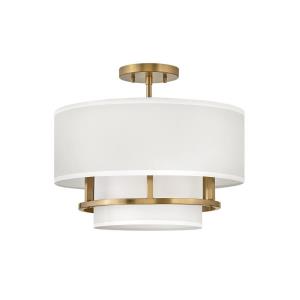 Graham - 3 Light Medium Semi-Flush Mount in Transitional Style - 16 Inches Wide by 13.75 Inches High